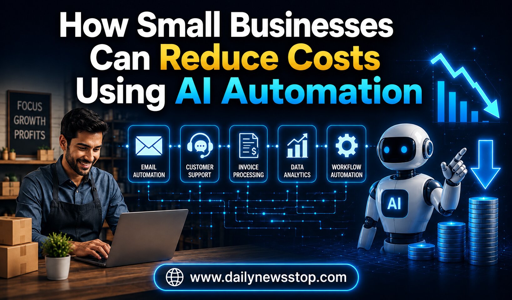 Read more about the article How Small Businesses Can Reduce Costs Using AI in 2026