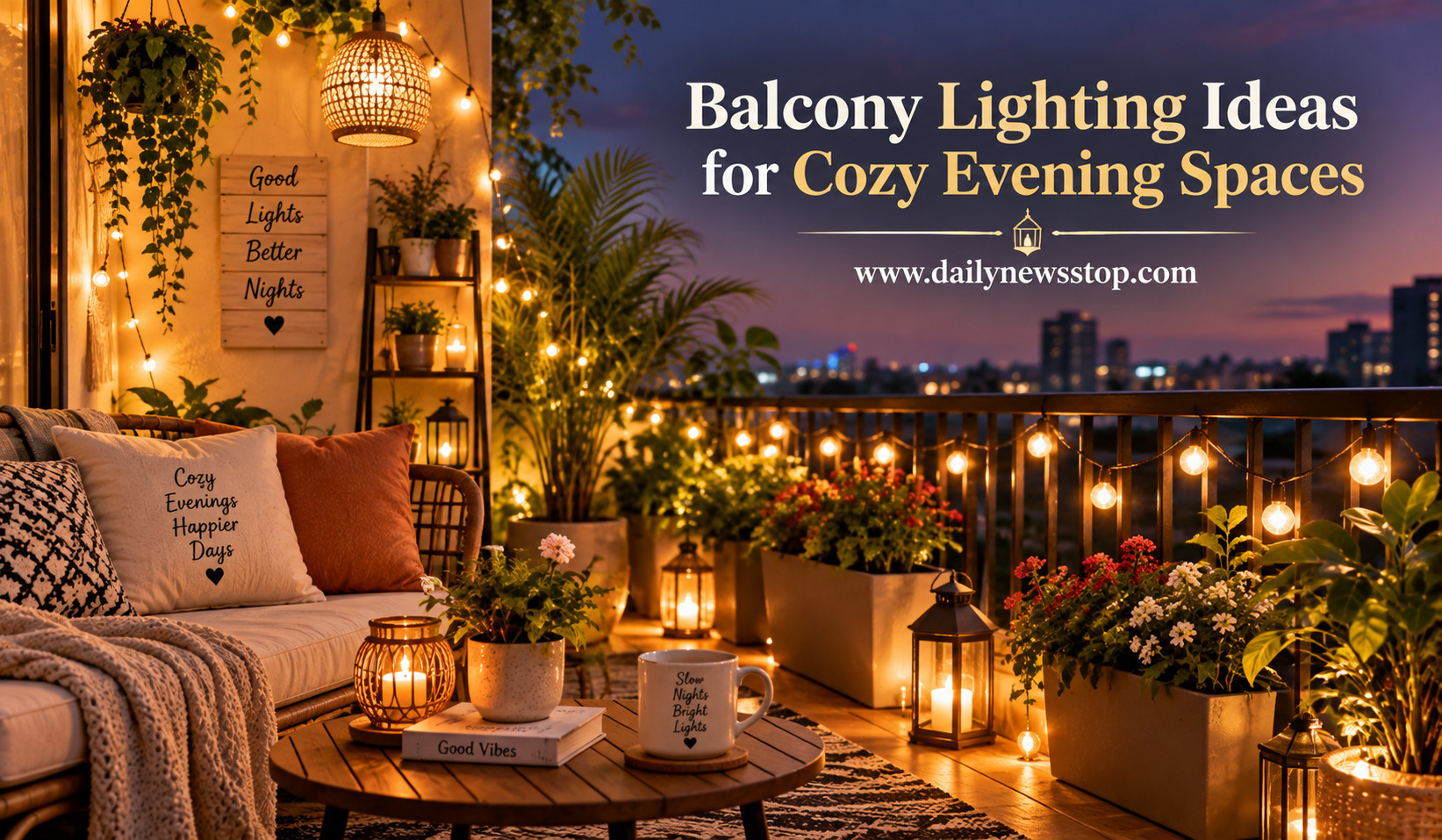 Read more about the article Balcony Lighting Ideas for Cozy Evening Spaces